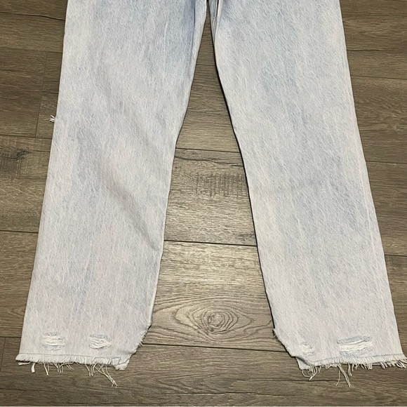 Free People Tapered Baggy Boyfriend Jeans Purple Rock Blue Sz 28 NWT Distressed - Picture 11 of 12